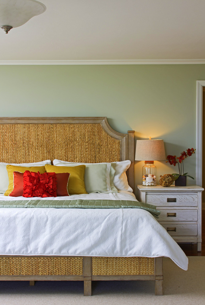 Idées de conception de chambres à coucher tropicales décoratives